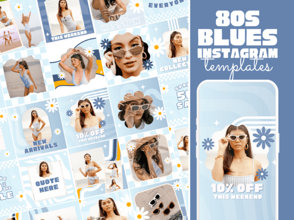 Blue Retro Instagram Templates: A Complete Creative Toolkit