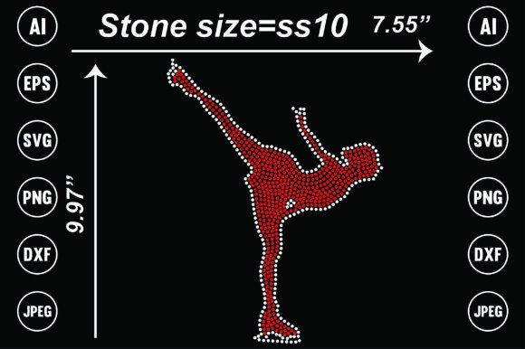 Elegant Ice Skate Rhinestone Templates for Creative Projects