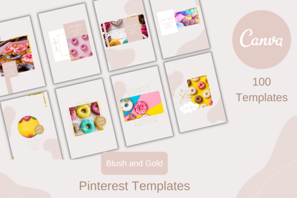 Elevate Your Pins with Blush and Gold Pinterest Templates