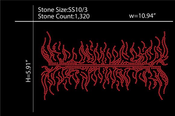 Ignite Your Designs with Fire Rhinestone Templates