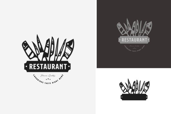 Kitchen Knife Logo Templates: A Vintage Vector Toolkit