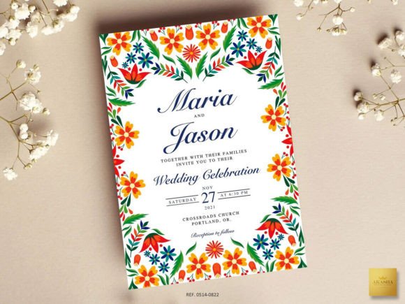 Mexican Wedding Invitation 6 Templates: Instant Download