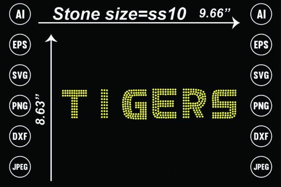 Unleash Fierce Style with Tiger Rhinestone Templates Design